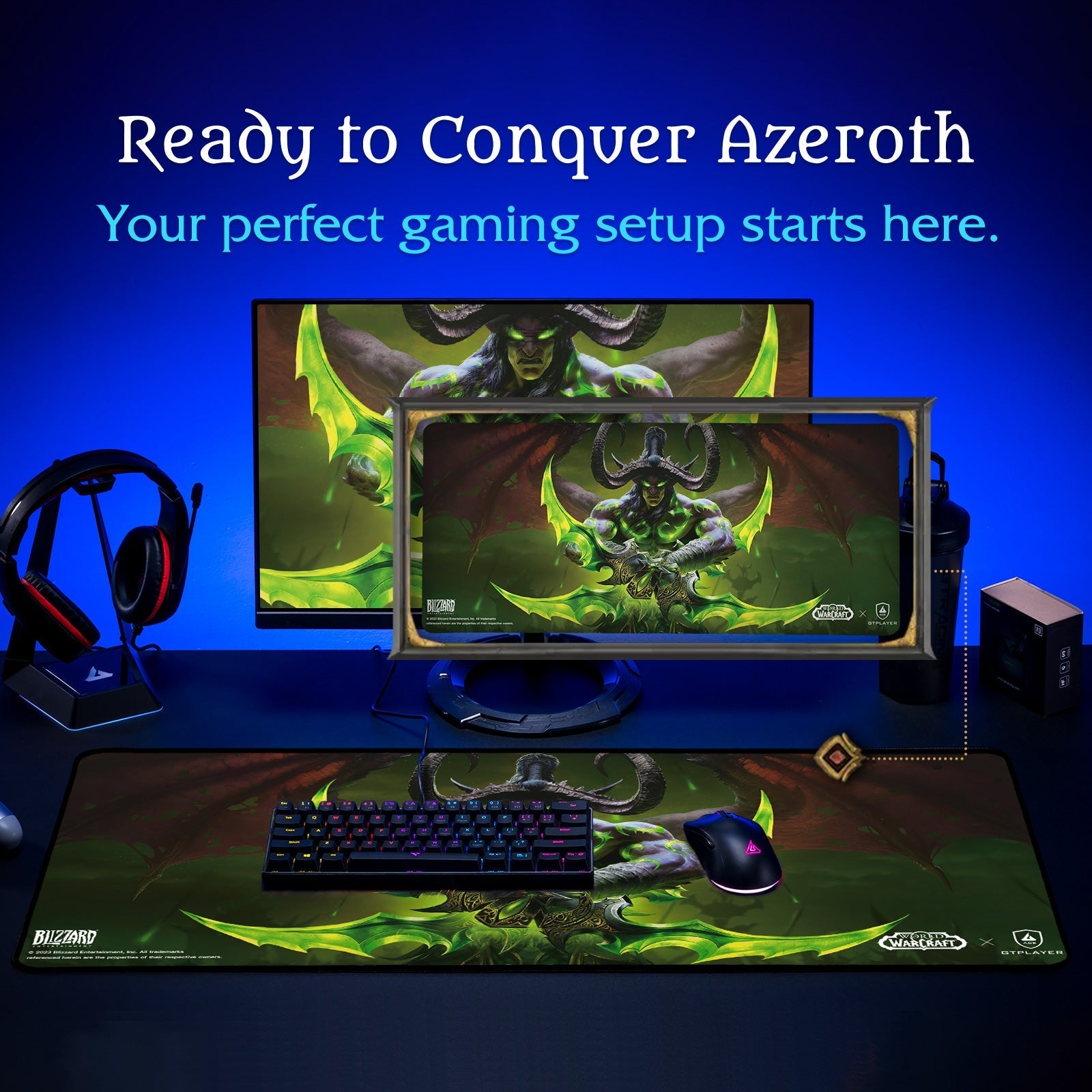 World of Warcraft® Mousepad / Floor Mat-Illidan Stormrage Edition