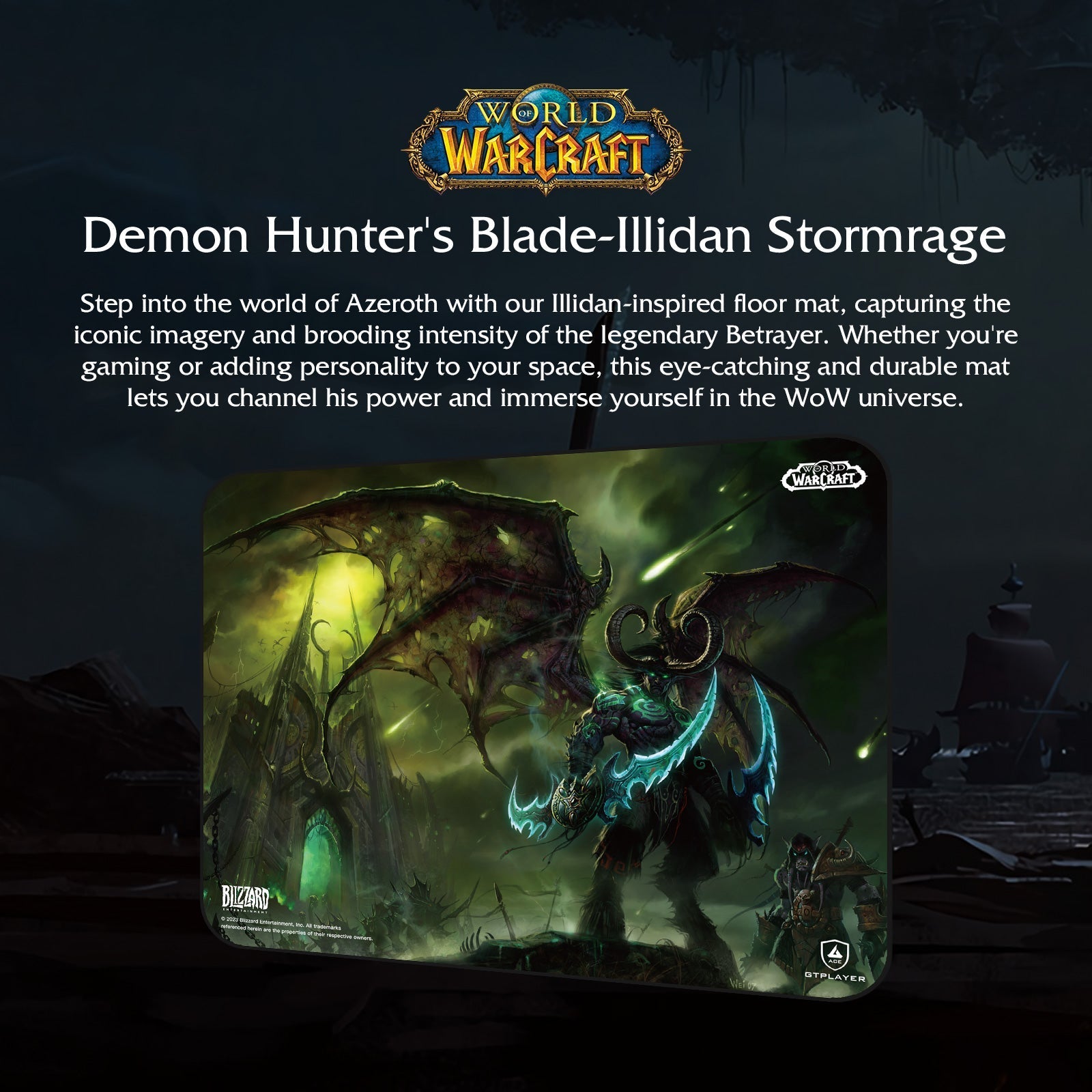 World of Warcraft® Mousepad / Floor Mat-Illidan Stormrage Edition