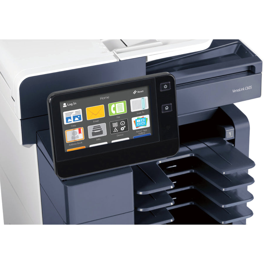 Xerox Versalink C605 C605/Xl Led Multifunction Printer-Color-Copier/Fax/Scanner-55 Ppm Mono/55 Ppm Color Print-1200X2400 Print-Automatic Duplex Print-120000 Pages Monthly-700 Sheets Input-Color Scanner-600 Optical Scan-Color Fax-Gigabit Ethernet