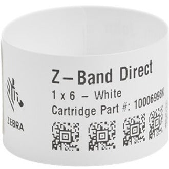 Zebra Wristband Polypropylene 1 X 11In Direct Thermal Zebra Z-Band Direct 1 In Core