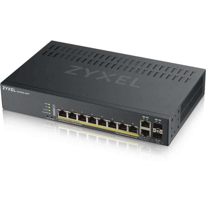 Zyxel 8-Port Gbe Smart Managed Poe Switch Gs1920-8Hpv2