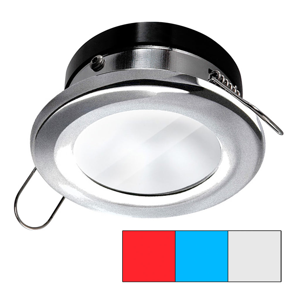 i2Systems Apeiron A1120 Spring Mount Light - Round - Red, Cool White &amp; Blue - Brushed Nickel