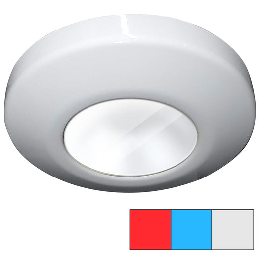 i2Systems Profile P1120 Tri-Light Surface Light - Red, Cool White &amp; Blue - White Finish