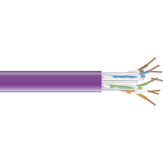 1000-Ft Violet Cat6 Solid Bulk,Cable 550Mhz Utp Cmr Pull Box