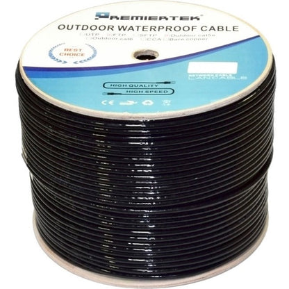 1000Ft Cat5E Outdoor Ftp Bulk,24Awg Double Jacket Cable Black