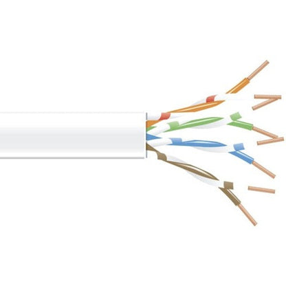 1000Ft Spool White Cat6 550Mhz,Stranded Bulk Cable Unshielded Pvc