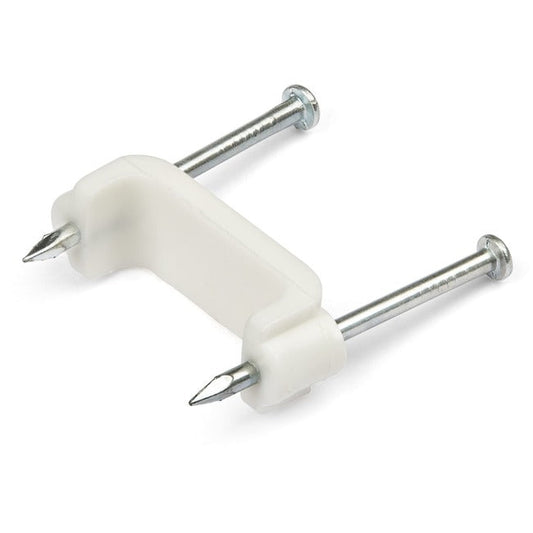 100Pk Double Nail Mounted,Cable Clip Large