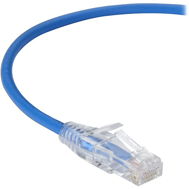 10Ft Blue Cat6A Slim 28Awg Patc,H Cable 500Mhz Utp Cm Snagless