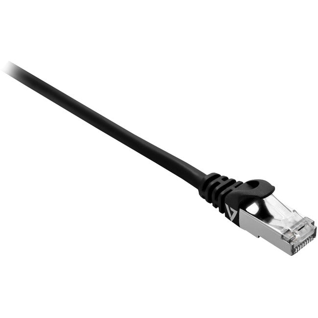 10Ft Cat7 Black Fstp Rj45 Patch,Cable W/ Metal Shielded