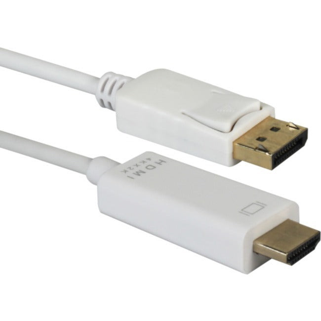 10Ft Displayport To Hdmi 4K,Digital A/V White Cable