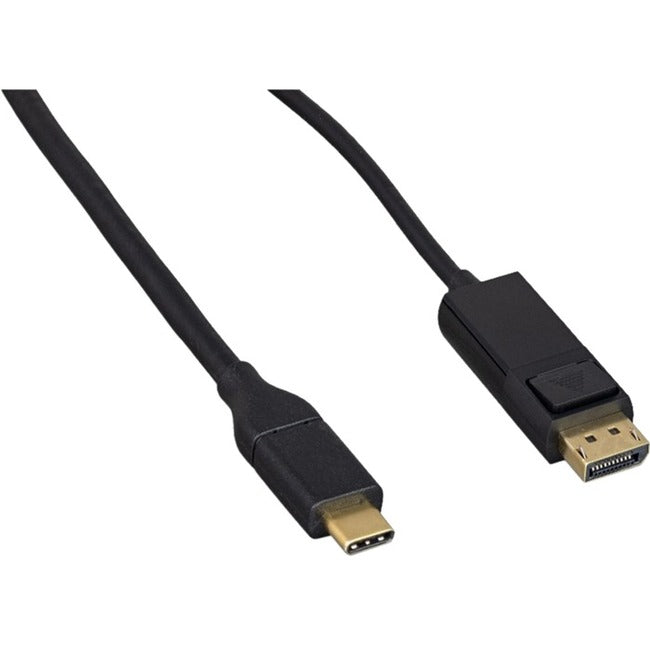 10Ft Usb 3.1C To Dp M/M,Male W/Latches 4K 60Hz Black Cable