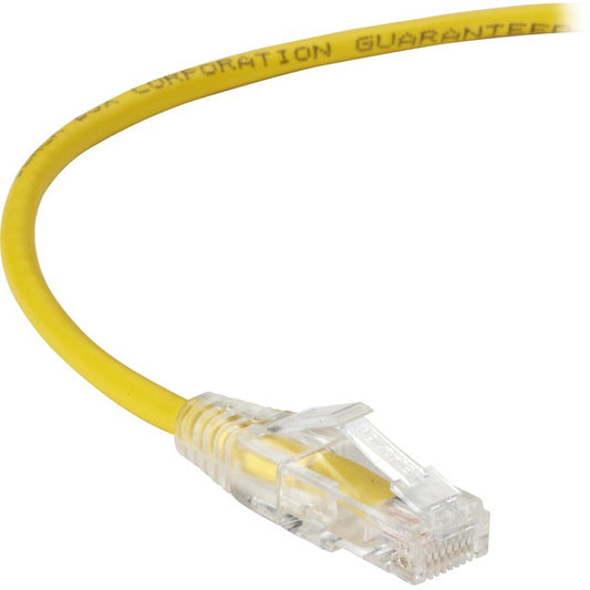 10Ft Yellow Cat6A Slim 28Awg Pa,Tch Cable 500Mhz Utp Cm Snagless