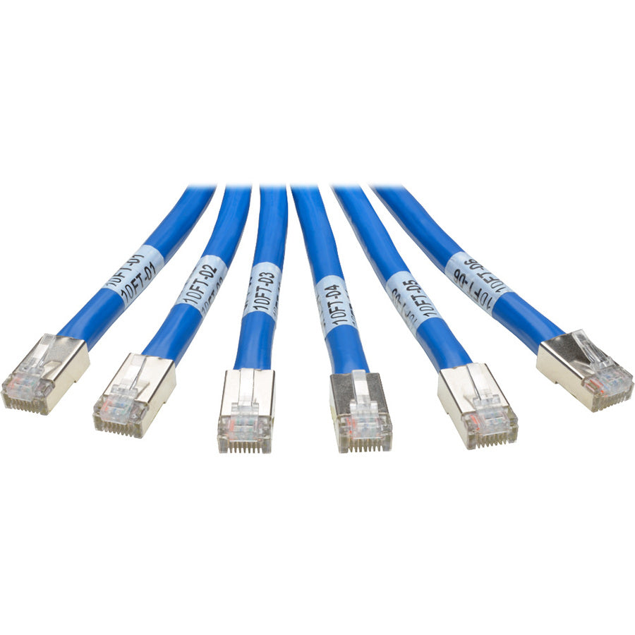 10Ft Cat6 Cat6A Trunk Bundle X6,Augmented Copper Rj45 M/F Pre-Term