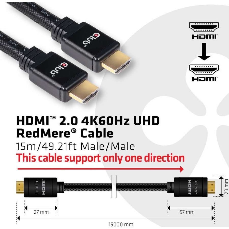 10M Hdmi 2.0 M-M Cable True 4K,60Hz 4K Uhd- Redmere