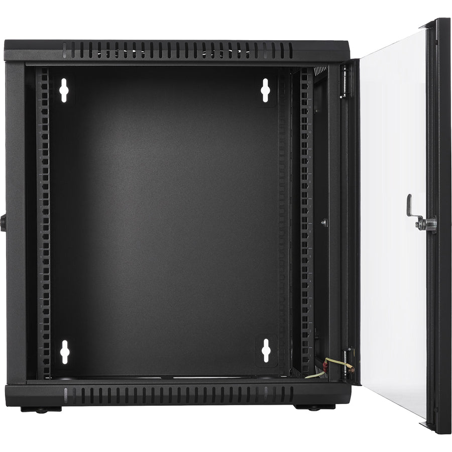 12U Rack Wall Mount Enclosure,Locking Glass Doors 450Mm