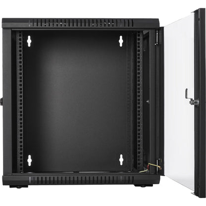 12U Rack Wall Mount Enclosure,Locking Glass Doors 450Mm