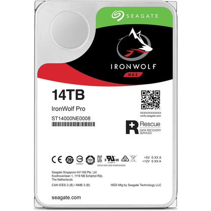 14Tb Ironwolf Pro Nas 7200 Rpm,256Mb Sata Up To 24Bay