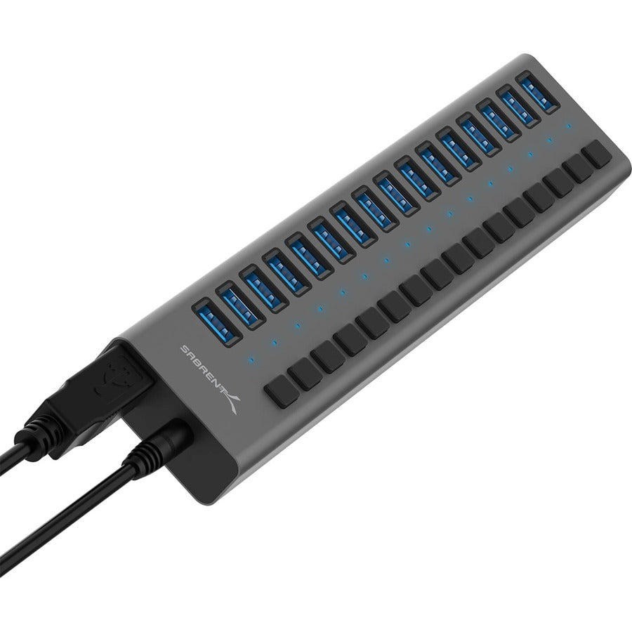 16-Port Usb 3.0 Data Hub &,Charger W/ Individual Sw 90 Watts