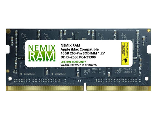 16Gb Ddr4-2666Mhz Pc4-21300 So-Dimm Memory For Apple 27" Imac With Retina 5K Display Mid 2020 (Imac 20,1 Imac 20,2) By Nemix Ram
