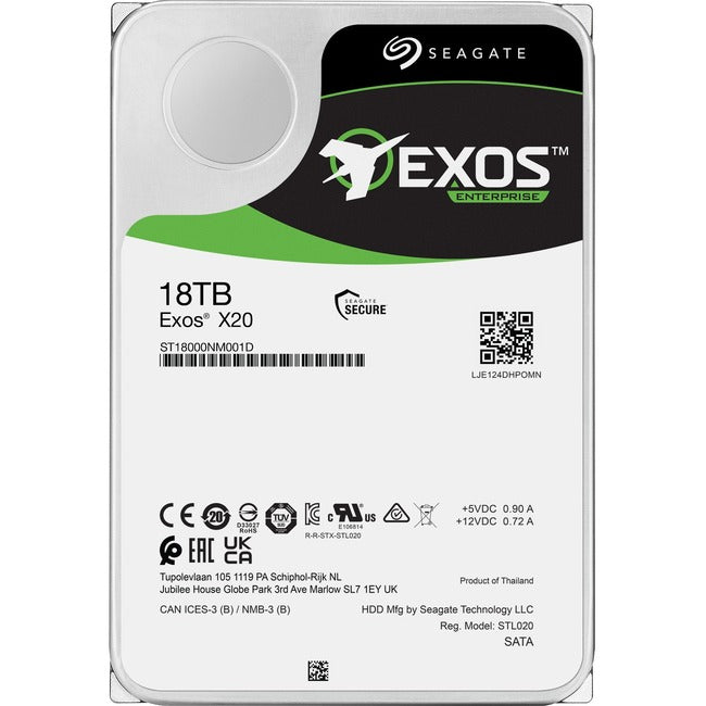 18Tb Exos X20 Sas Sed Hdd,