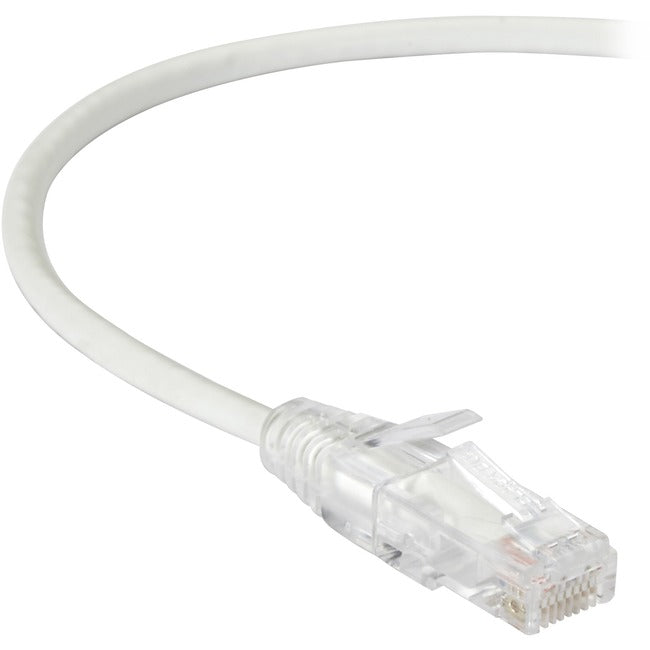 1Ft White Cat6A Slim 28Awg Patc,H Cable 500Mhz Utp Cm Snagless