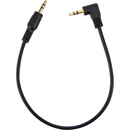 1Ft Slim 3.5Mm To Right Angle,Sterio Audio Cable Black