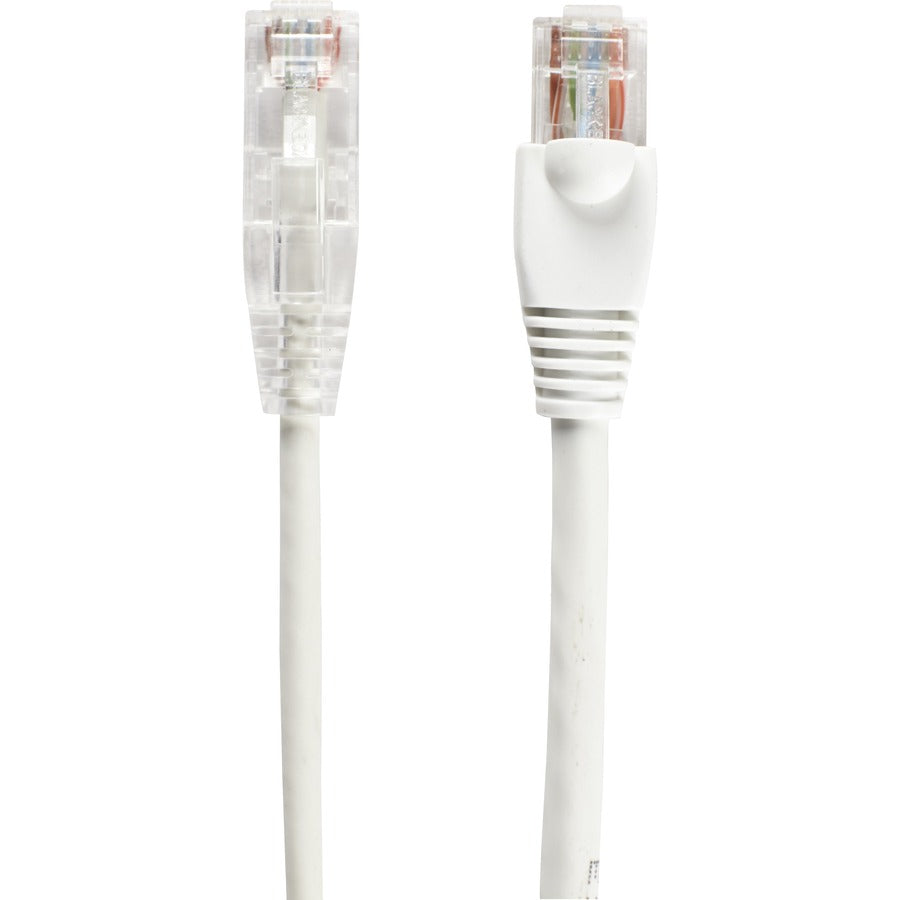 1Ft White Cat6A Slim 28Awg Patc,H Cable 500Mhz Utp Cm Snagless