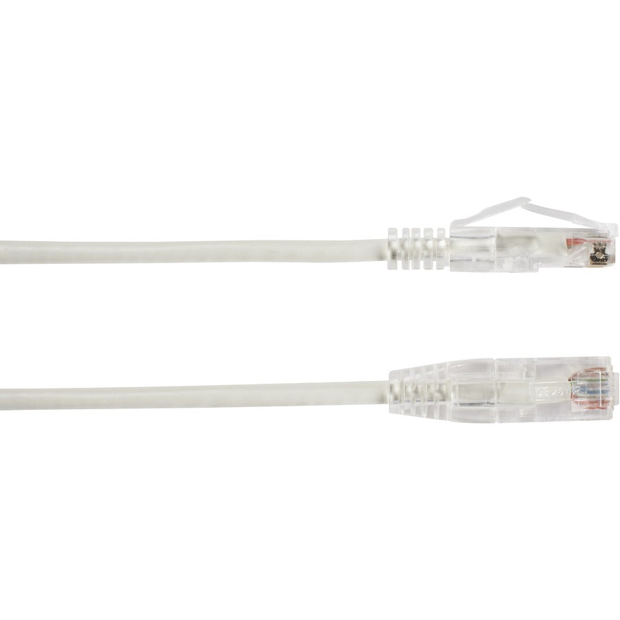 1Ft White Cat6A Slim 28Awg Patc,H Cable 500Mhz Utp Cm Snagless