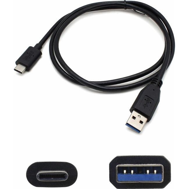 1M Usb 3.1 C To Usb 3.0 Ca M/M,Adap Cable Black