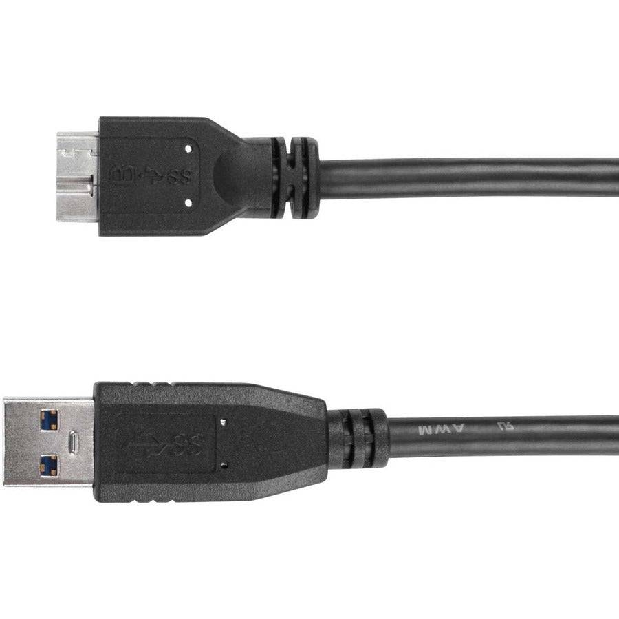 1M Usb-A Male To Micro Usb-B,Male Cable Black