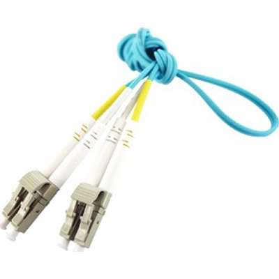 20M Fiber Mm Lc/Lc Bendnflex,Silver Om4 Duplex 50/125 Cable