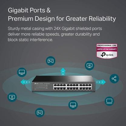 24Port Gigabit,Desktop/Rackmount Switch