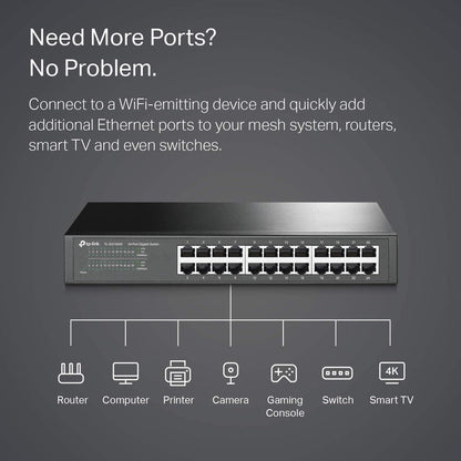 24Port Gigabit,Desktop/Rackmount Switch