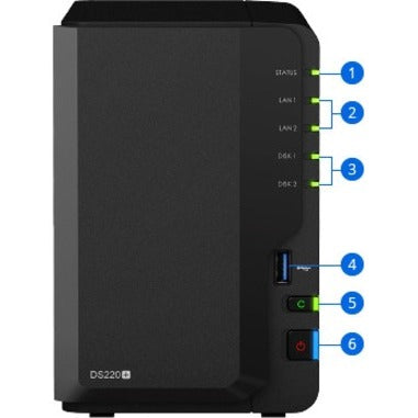 2Bay Nas Diskstation Ds220+,Diskless