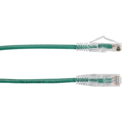 2Ft Green Cat6A Slim 28Awg Patc,H Cable 500Mhz Utp Cm Snagless