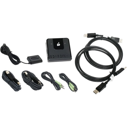 2Port Dp Kvm Switch W/ 4K High,Def Video & Usb 2.0 Technology
