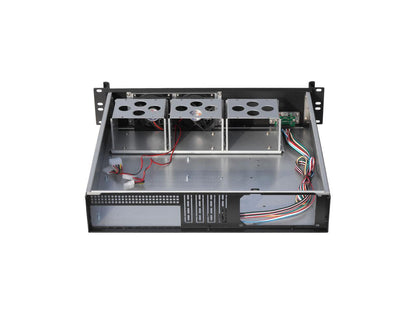 2U Server Chassis, Standard 19-Inch Rack-Mounted Server Chassis, Front Panel, Mounting Ears And