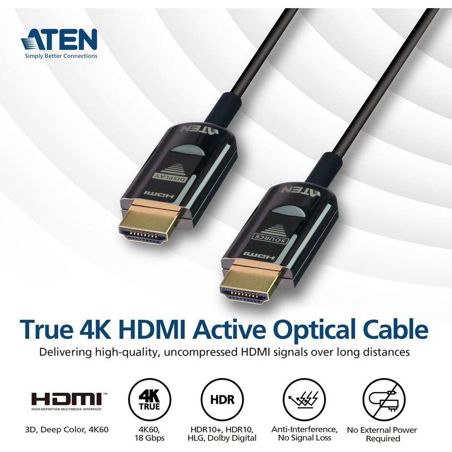 33Ft True 4K Hdmi 2.0 Active,Optical Cable