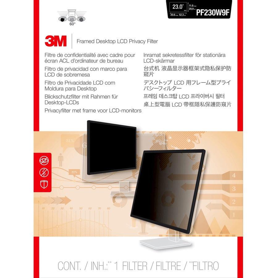3M Framed Privacy Filter For 23.0" Widescreen Monitor