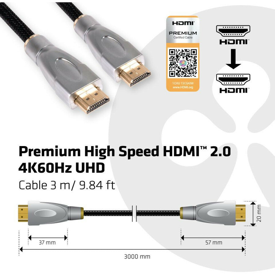 3M Hdmi 2.0 Premium Certified,4K 60Hz Uhd Hdr Cable