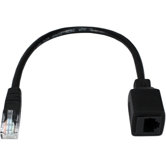 3Pk 1Ft Cat5E Blk Ethernet,Portsaver 350Mhz Patch Cord