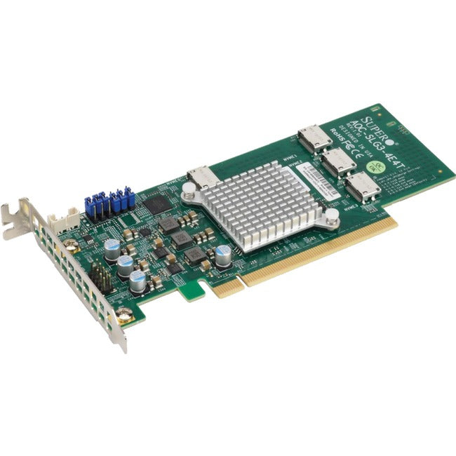 4 Port Nvme Pcie X16 Retimer,(Retail Pack)