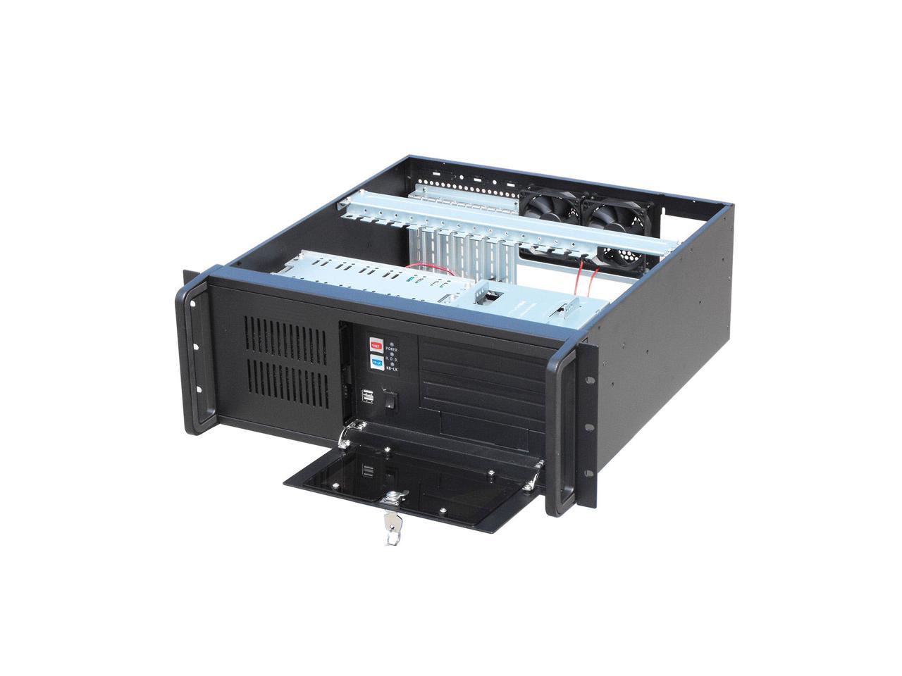 4U Industrial Control Chassis / Standard Rack-Mounted Industrial Chassis / 2 5.25-Inch Optical Drive Bays / 7 Pci / Pcie Full-Height Expansion Slots