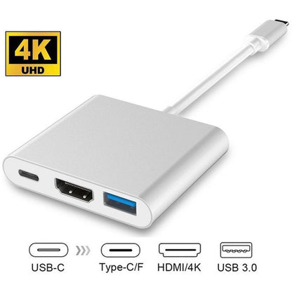 4Xem 3-In-1 Usb-C Docking Station With 4K Hdmi And Usb 3.0