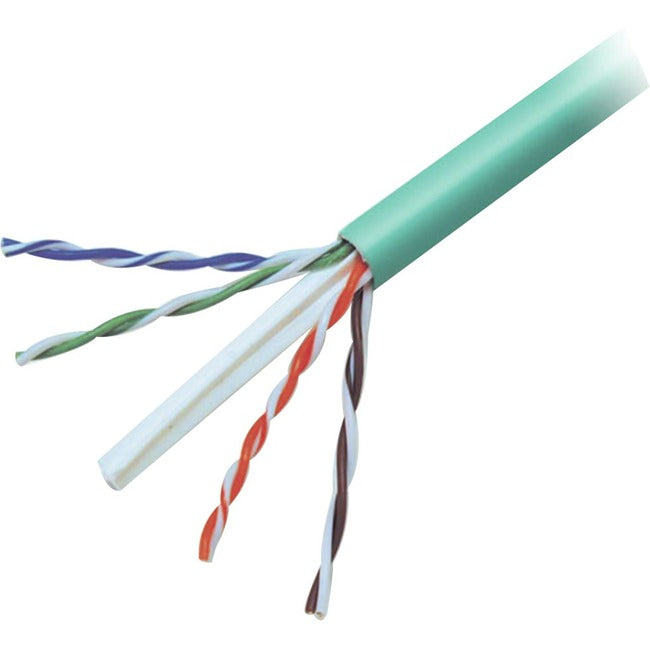 500Ft Bulk Cat6 Grn Gigabit,Solid 23Awg Plenum Cable 4Pr