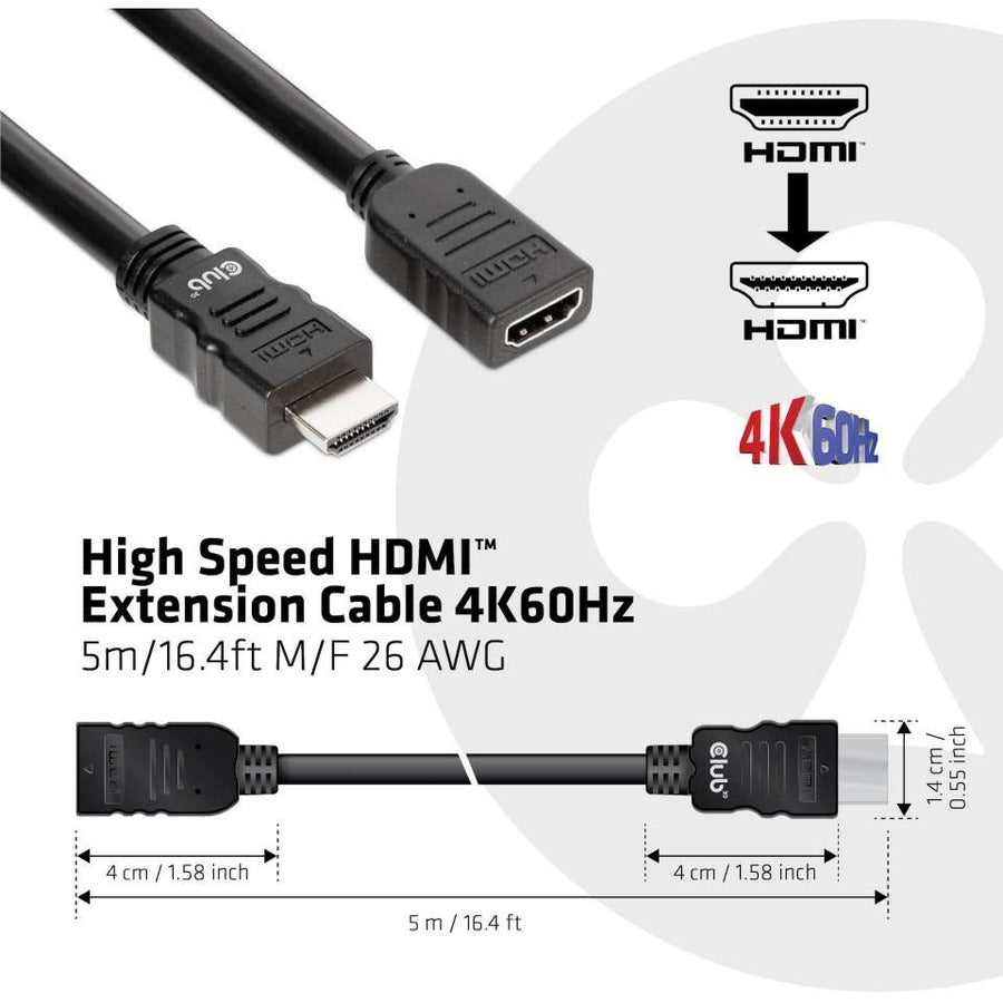 5M/16.4Ft Hdmi 2.0 M-F Hdmi,Extension Cable