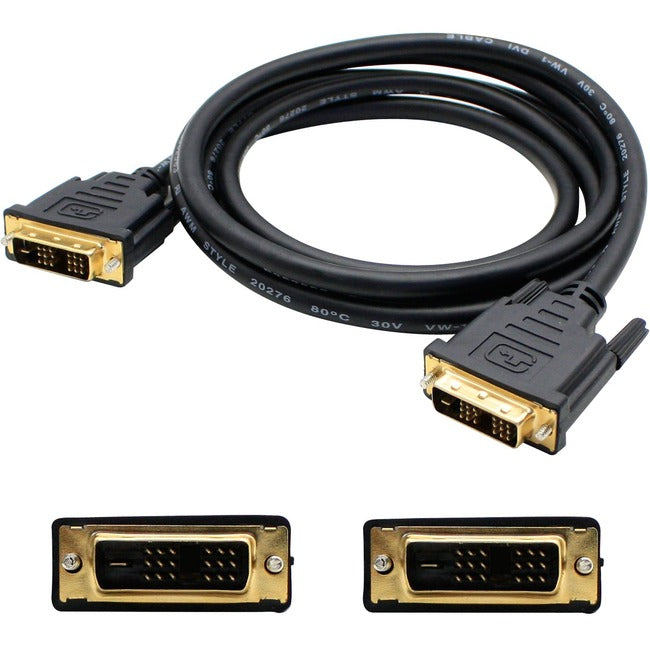 5Pk 6Ft Dvi-D Single Link (18+1 Pin) Male To Dvi-D Single Link (18+1 Pin) Male Black Cables For Resolution Up To 1920X1200 (Wuxga)