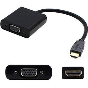 5Pk Hp H4F02Ut#Aba Compatible Hdmi 1.3 Male To Vga Female Black Active Adapters For Resolution Up To 1920X1200 (Wuxga)