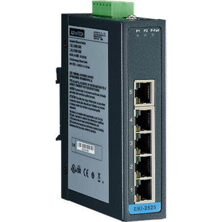 5Port 10/100Mbps Unmananged,Enet Switch -10 60C Din 12-48Vdc In