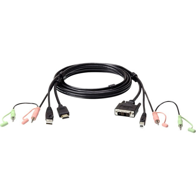 6 Usb-A Hdmi To Dvi-D Usb-B Kvm,Cable With Audio